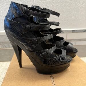 French‎ Connection platform heels black